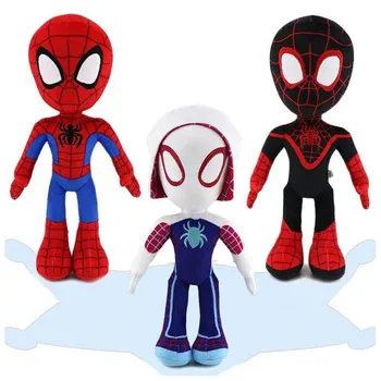 Disney Anime peluş oyuncak Örümcek Adam Bebek Marves Avengers Yumuşak Peluş Kahraman Kaptan Amerika sihirli arkadaş Çocuklar Yılbaşı Hediyeleri