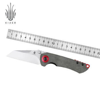 Kizer kamp bıçağı Kritik Mini V3508C1 2022 Yeni Yeşil Micarta Kolu ile 154CM Çelik Bıçak Kullanışlı av bıçağı