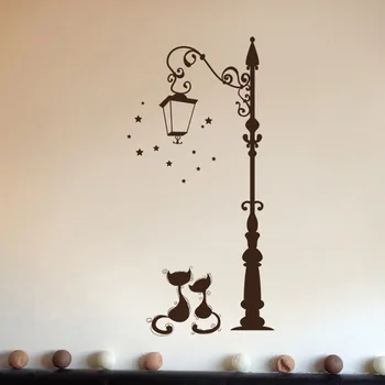 Sevimli Kedi Moda duvar çıkartmaları Komik Kedi Çıkartmaları Oturma Odası Dekor Tv Duvar Dekor Çocuk Çocuk Yatak Odası Vinil Ev dekor BRC08