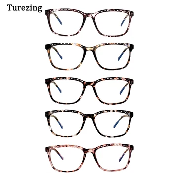 Turezıng 5 paket yüksek kaliteli mavi ışık engelleme bilgisayar gözlük erkekler ve kadınlar Ant-UV HD okuyucu diyoptri +1.0+2.0+3.0+4.0
