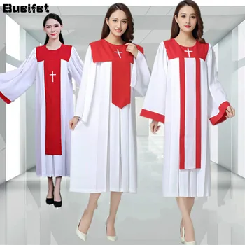 İlahi Giyim Kilise Korosu Aziz Uzun Kollu Elbise Abaya Hıristiyan Namaz Konfeksiyon Cadılar Bayramı Mesih İsa Öğretti Kutsal Giysiler