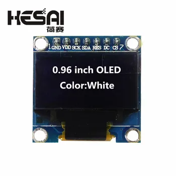 0.96 inç OLED Beyaz Ekran Modülü 128X64 OLED SPI 7pın Sürücü Çip SSD1306 arduino Diy Kiti için
