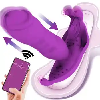 Sokmak İçin Yapay Penis Vibratör Kadın Erkek prostat masaj aleti Butt Plug Seksi Oyuncaklar Erkekler İçin Bluetooth APP Uzaktan Kumanda Vibratörler