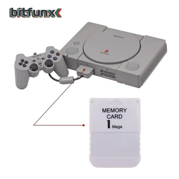 Playstation 1 PS1 PSX Oyun Kartı için 1 Mega Hafıza Kartı 1MB 1M Beyaz Renk Retrogaming