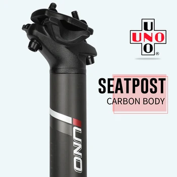 UNO Karbon Seatpost 27.2/30.9/31.6 mm 350mm Mat 3K Karbon Fiber MTB Yol bisiklet koltuğu Sonrası Ultralight Eyer Tüp Bisiklet Parçaları
