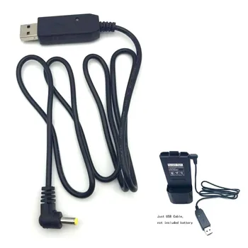 USB şarj aleti Kablosu için Led Gösterge ışığı ile BaoFeng UV5RE UV-5R 3800mAh Uzatın Pil UVB2 BF-UVB3 Artı UV-S9 Walkie Talkie