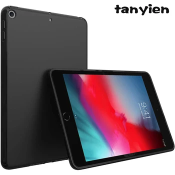 Darbeye dayanıklı Tablet Kılıf Apple iPad Mini 5 2019 Mini5 5th Nesil Esnek Yumuşak Silikon Siyah Kabuk arka kapak