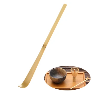 HELLOYOUNG 17cm El Yapımı Bambu Chashaku matcha çayı Kepçe Retro japon yeşili Çay Töreni Matcha Kepçe Çay Çubukları Aracı