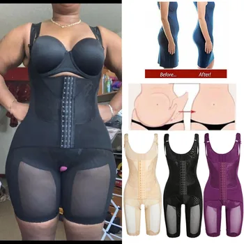 Vücut Shapewear Kadınlar Dikişsiz Karın Kontrol Bodysuit Şekillendirici Zayıflama Bel Eğitmen Korse Modelleme Kayışı Açık Göğüs Doğum Sonrası