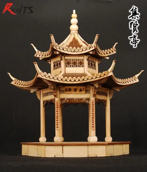 RealTS ahşap montaj model seti çin antik bina modeli jiangnan xihu jixian pavilion
