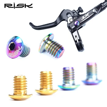 RISK Bisiklet XT hidrolik disk fren Vida Titanyum Alaşım Bisiklet Yağ Disk Sabit Vida İçin Bir Bütün / Ayrı Yağ Silindir Yağ Drenaj