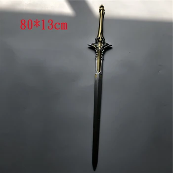 Şövalye Kılıç 1: 1 Görgü Kılıç Avrupa Batı PU Kılıç Sahne Performansı Sui Hua Kılıç Plastik Oyuncak Kılıç Arap Kılıç 80 cm