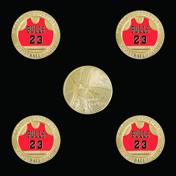 5 ADET Amerika Birleşik Devletleri Michael Jordan Ev Dekor Hediye ÜRDÜN Hayranları için En İyi Koleksiyon Altın Sikke