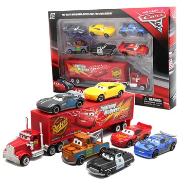 Arabalar 2 3 Disney pixar oyuncak araba Seti Yıldırım McQueen Jackson Fırtına Kamyon 1: 55 Alaşım Pixar Araba Metal Döküm Araba Oyuncak Hediye