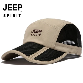 Jeephat erkek örgü beyzbol şapkası 2020 moda hafif nefes çabuk kuruyan kap