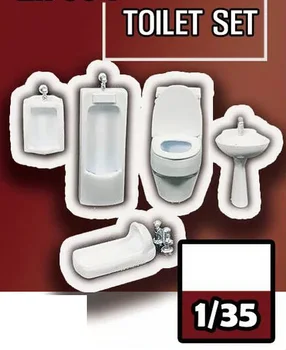 1/35 Eski tuvalet Seti Reçine şekilli kalıp kitleri Minyatür gk Unassembly Boyasız