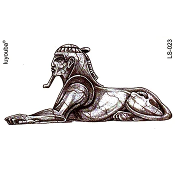 Sfenks piramit su geçirmez geçici dövmeler erkekler güzellik Firavun harajuku dövme kollu flaş dövme etiket tatuaje geçici