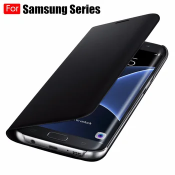 Cüzdan kılıf deri kılıf Samsung Galaxy Not için 10 Pro 9 8 S10E S10 S9 S8 Artı S7 S6 Kenar A80 A70 A60 A50 A30 İnce Telefon Kılıfları