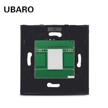 UBARO AB / İNGILTERE Hiçbir Kristal Cam Panel Duvar Dokunmatik Anahtarı Siyah Beyaz Renkler PC Malzeme Elektrik Sensörü Parçası Aksesuarları 100-240 V