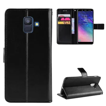 Moda Darbeye Dayanıklı Kapak pu deri cüzdan Kapak Samsung Galaxy A6 2018 samsung kılıfı A6 Artı 6 SamsungA6 Telefonu Çanta