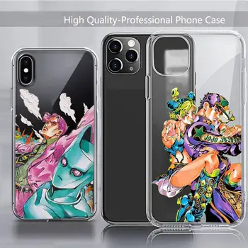 JoJos Tuhaf Macera anime telefon kılıfı Şeffaf yumuşak iphone 11 13 12 14 x xs xr pro max mini artı