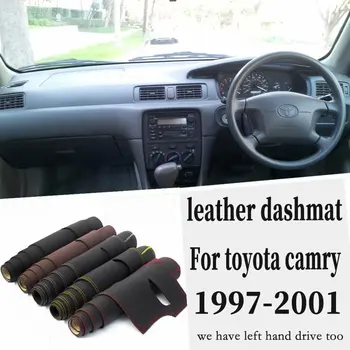 Toyota camry 1997 1998 1999 2000 2001 için Deri Dashmat Dashboard Kapak Pad Dash Mat Halı Araba Styling Aksesuarları özel