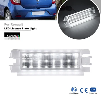 1 ADET LED plaka aydınlatma ışığı Renault Clio 2001-2004 için Dacia Logan Sandero Canbus Arka Tampon Etiketi Lambaları Otomatik park lambası